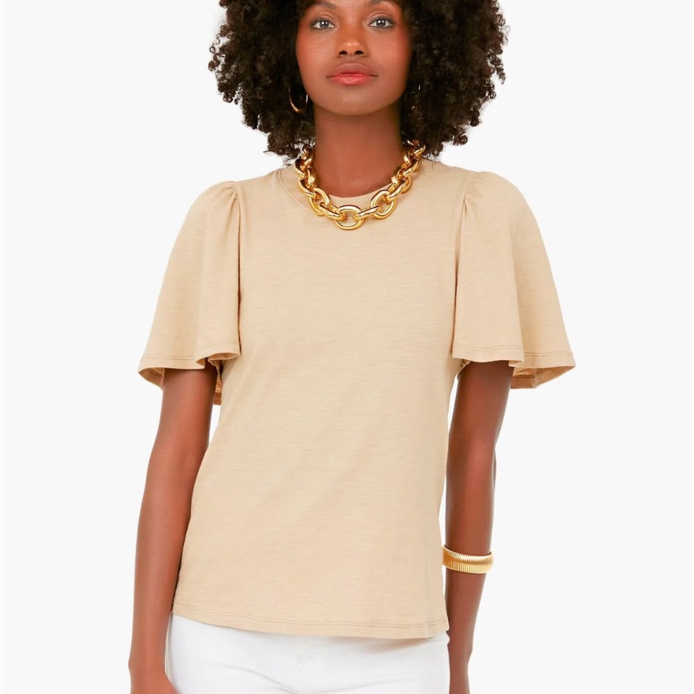 NWT Tuckernuck Pomander Place Tan Tommy Shortsleeve Crewneck XS